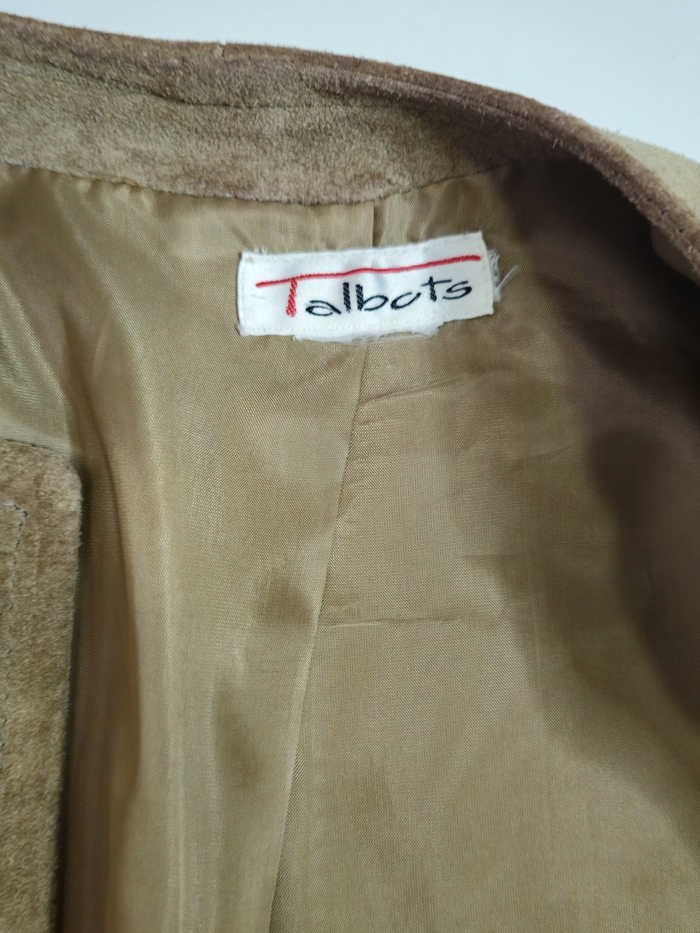 Talbots Taupe Suede Open-Front Jacket - Picture 3 of 3